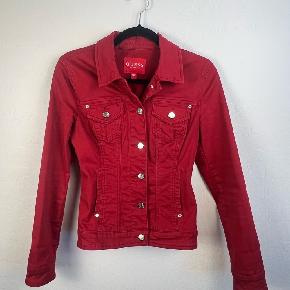 Guess Red Denim Jacket